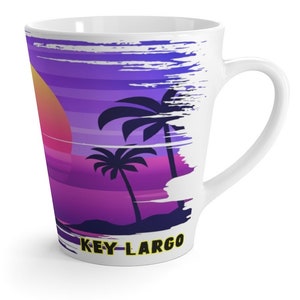 Key Largo Latte Cup, Unique Key Largo Souvenir, Key Largo Memento, Key Largo Gift, FREE SHIPPING, Key Largo Keepsake, Key Largo Memorabilia
