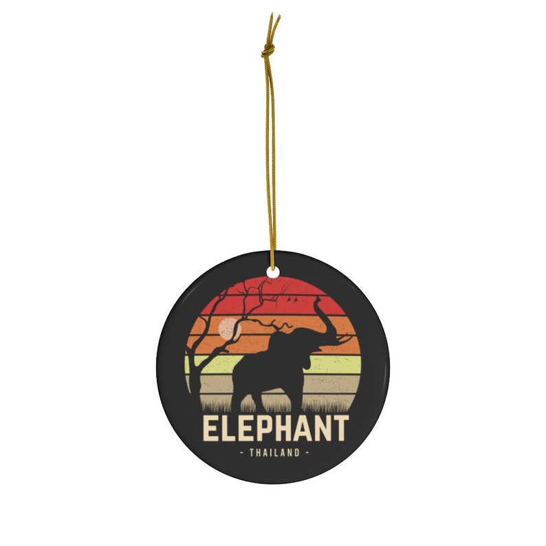 Thailand Elephant Custom Christmas Ornaments, Thailand Christmas Decoration, FREE SHIPPING Thailand Elephants, Thailand Gift Ideas, Thailand afbeelding 2