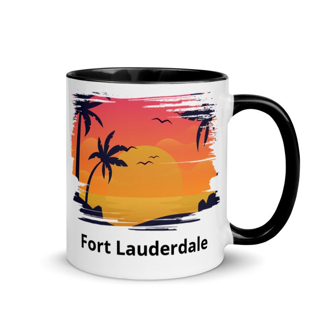 Fort Lauderdale Coffee Cup, Unique Fort Lauderdale Memento, 6 COLORS