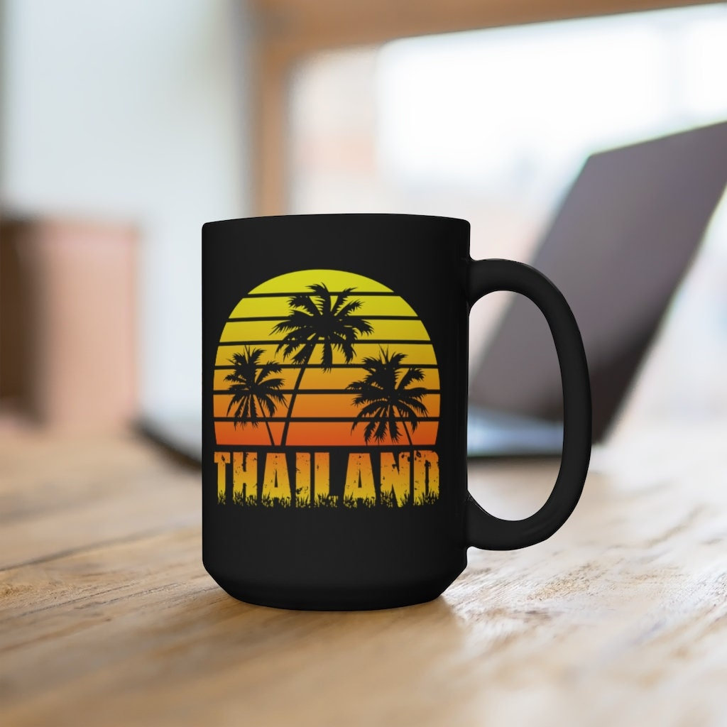Thailand Coffee Mug, Unique Thailand Souvenir, Thailand Memorabilia, FREE SHIPPING, Thailand Gift, Thailand Keepsake, Nice Thailand Memento