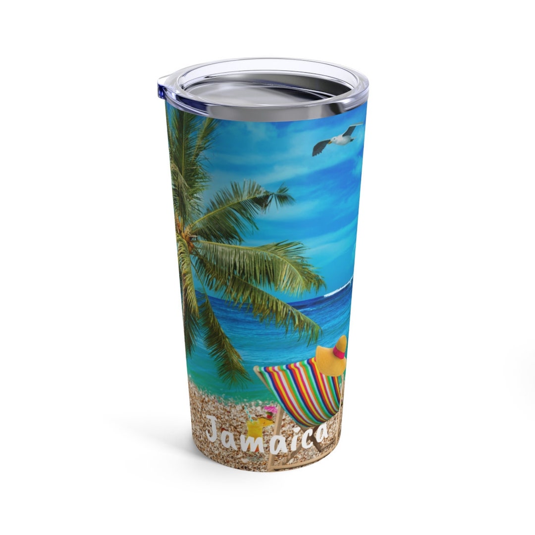 Jamaica Water Tumbler Unique Jamaica Water Bottle Jamaica Etsy