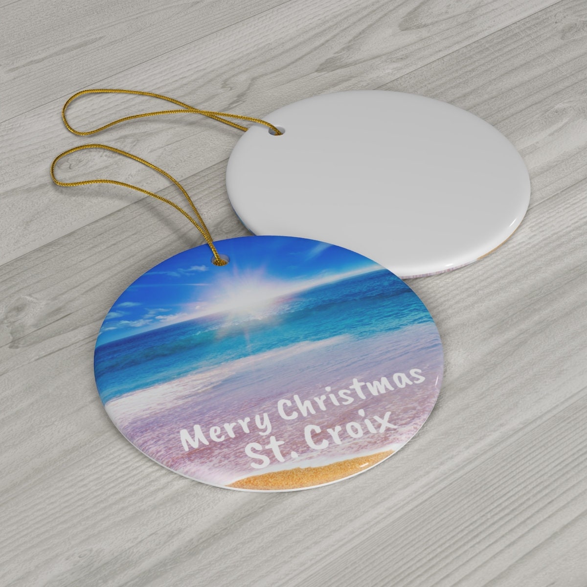 St Croix CUSTOM Christmas Ornament, St Croix Gift, St Croix Memento