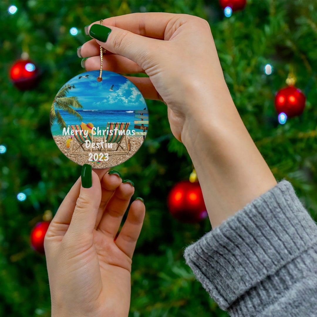 Destin Christmas Ornament, Unique Destin Keepsake, Destin Heirloom