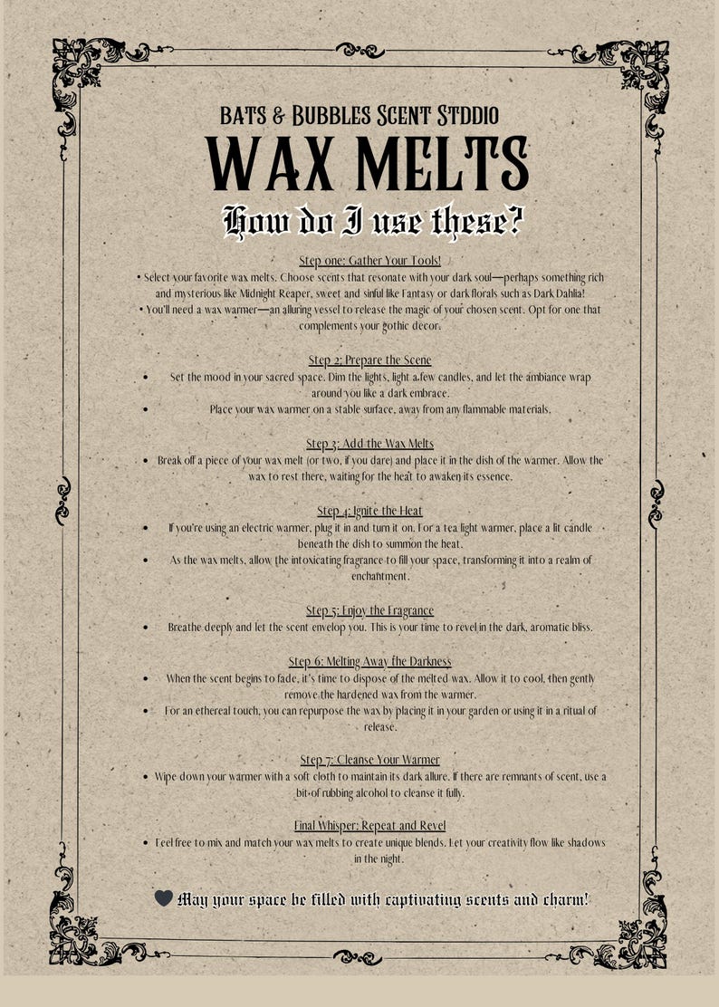 Handcrafted Raven Skull Wax Melts Cinnamon Spice Snap Bar Unique Home