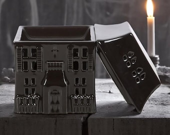 Haunted House Melt Burner | Gothic Halloween Wax Warmer | Spooky Home Decor