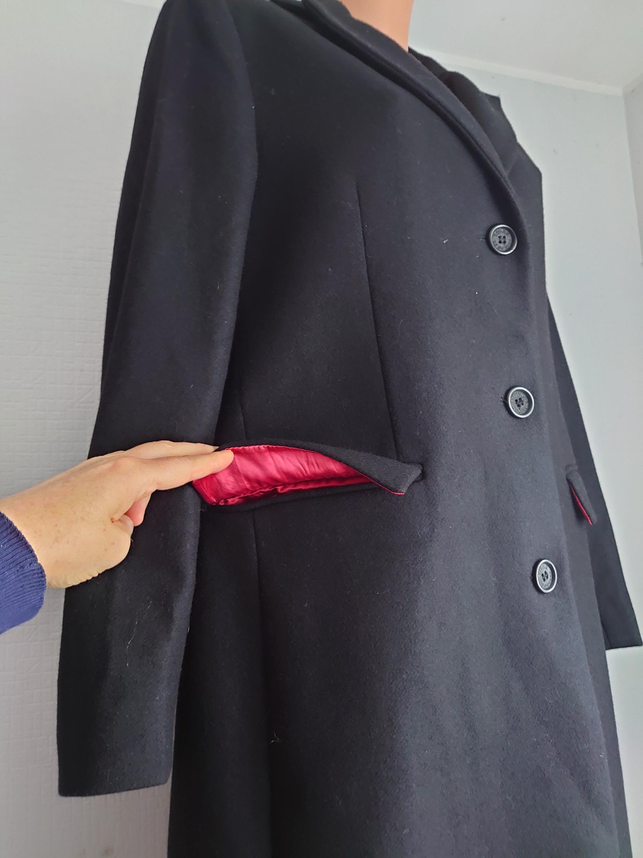 Manteau Long Tiger Of Sweden Taille 46 - Laine Et Cachemire Noir, Occasion Très Bon état