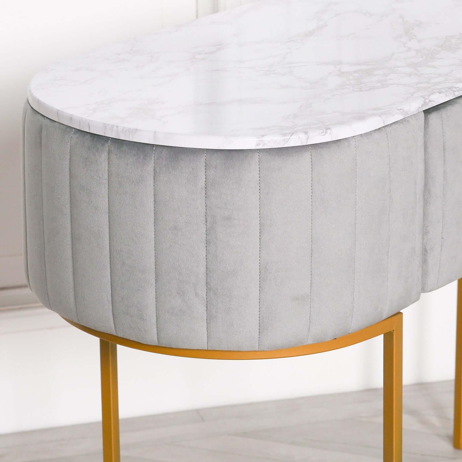 grey marble dressing table Marble Top Light Grey Dressing Table