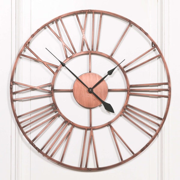Copper Wall Clock Etsy UK