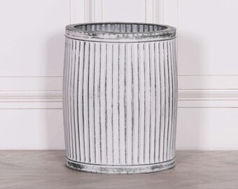 Round Dolly Tub Metal Planter - Medium