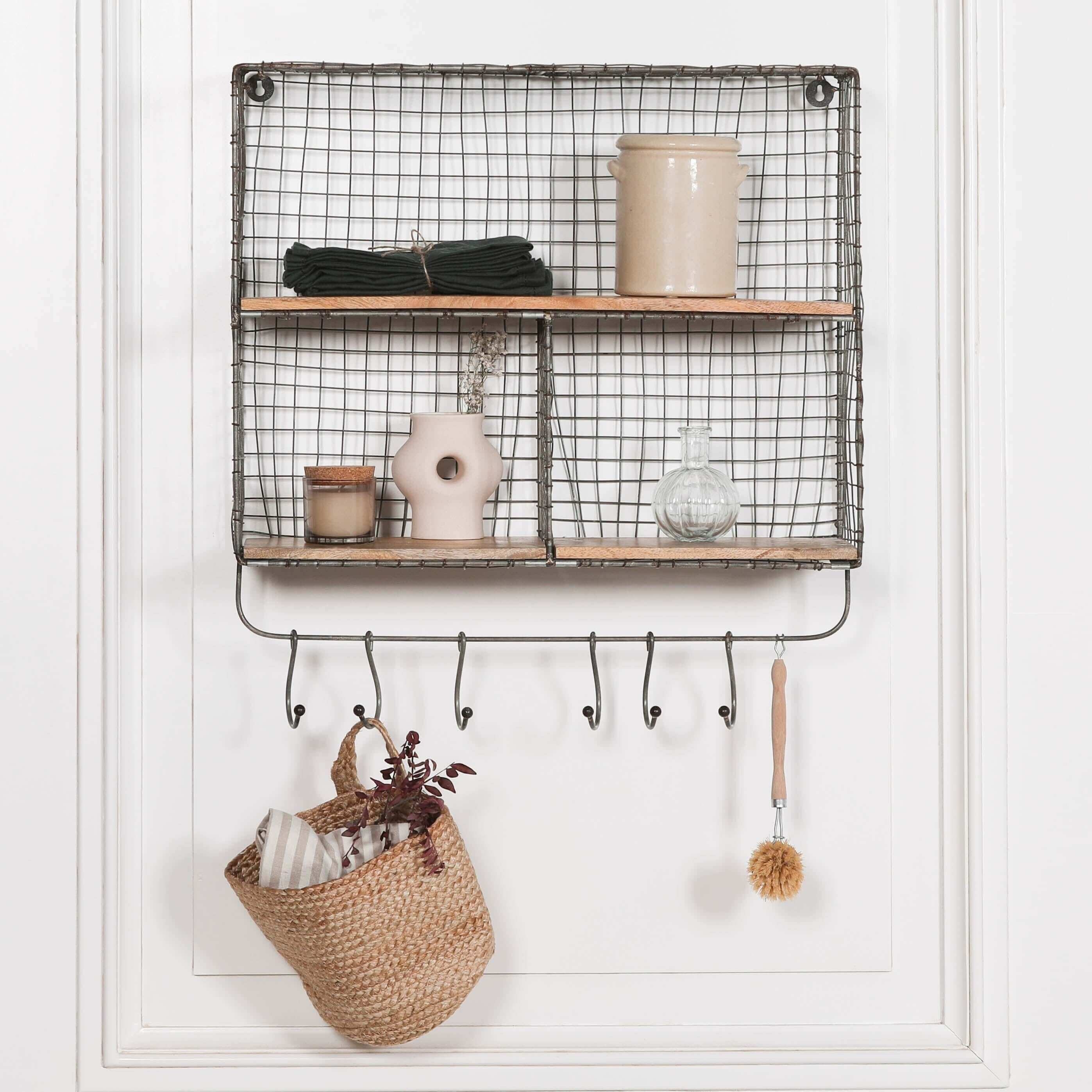 Wire mesh 2024 wall shelving