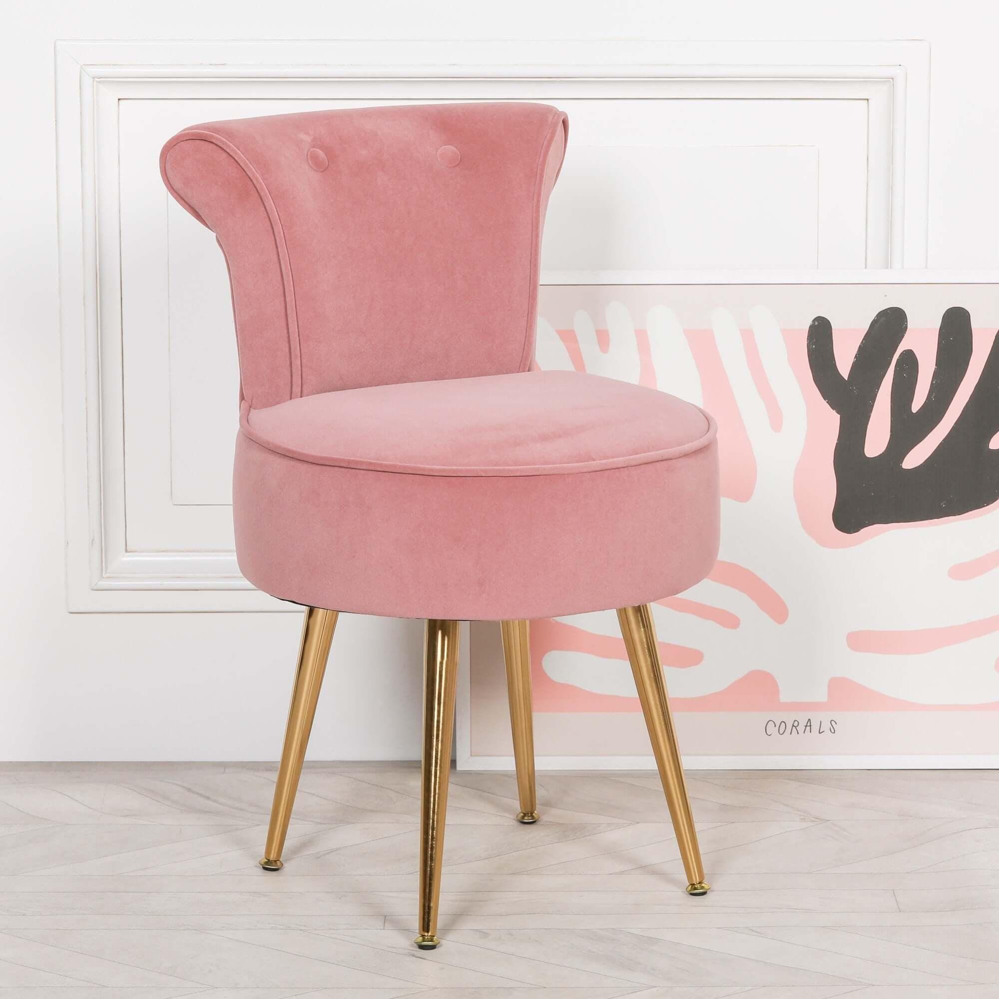 Pink dressing chair discount