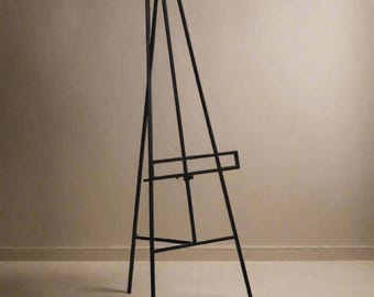 Black Metal Contemporary Easel Adjustable Display Stand