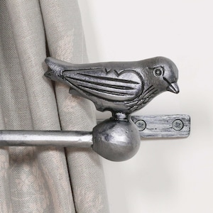 Silver Bird Curtain Holder Tieback Set In Cast Iron