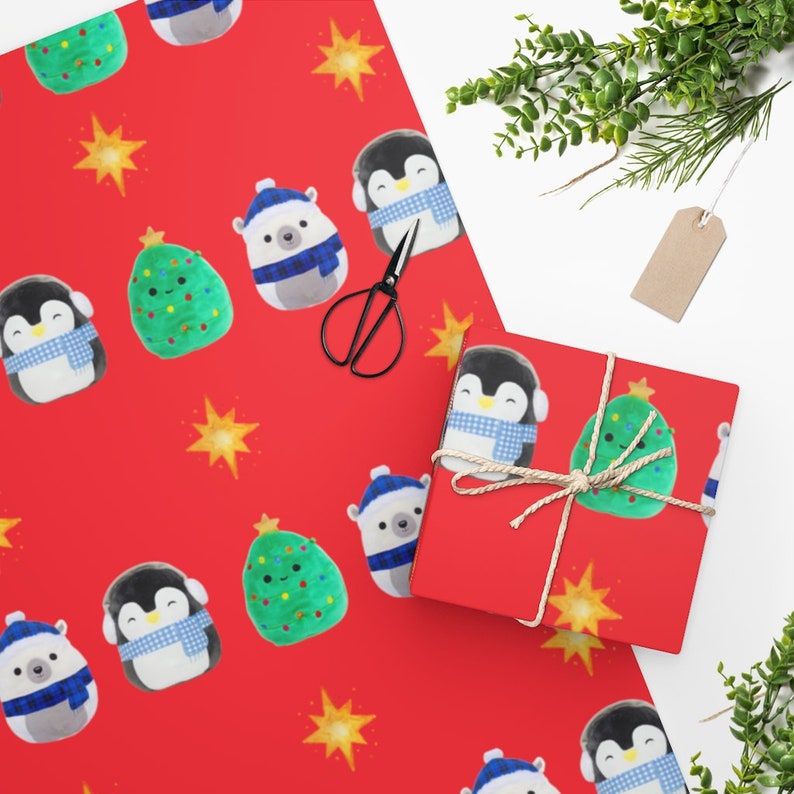 Squishmallow Wrapping Paper Packaging Christmas Holidays Etsy
