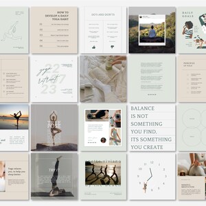Yoga Instagram Post and Story Canva Template, Yoga Teacher Wellness ...