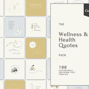 Wellness und Gesundheit Zitat Canva Vorlagen, Self-Care Mindfulness Instagram Posts, Inspiration & Motivation Zitate, Positive Affirmation