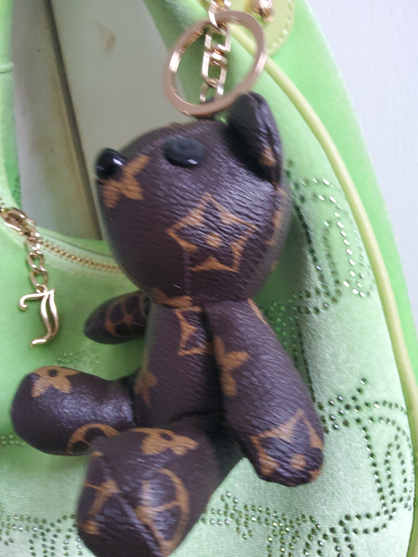 ThriftyStyler Handmade Bulldog Keychain & Handmade Gift Pouch