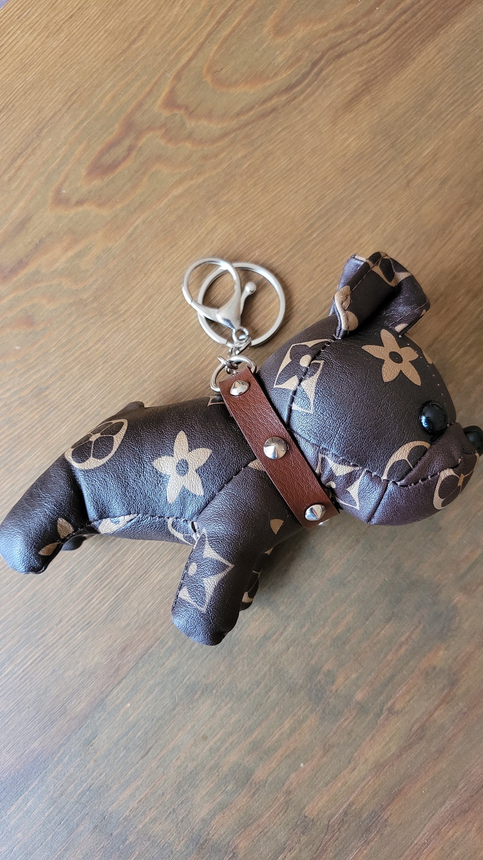 Stylemykeys Designer Style Bulldog Keychain & Personalised Handmade Gift Pouch