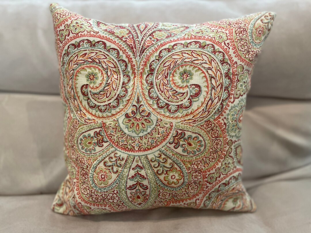 Schumacher Upholstery Fabric Sample Kashan Paisley Gemstone - Etsy