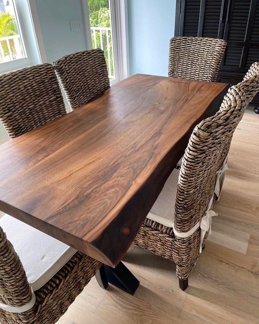 Made to Order Brown Walnut Tablelive Edgedining Tablecoffee Table