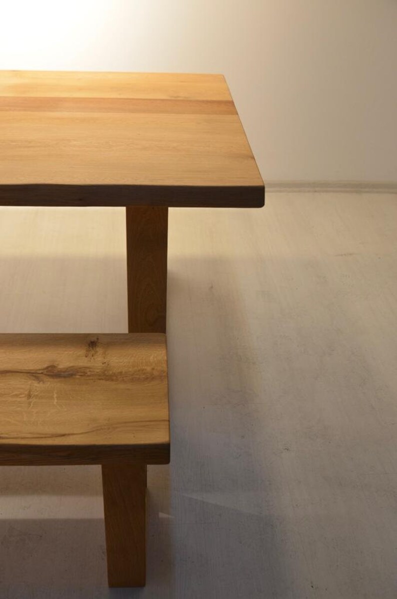 Mid Bench Table Mid Century Wooden Table and Bench Dining Table Kitchen - Etsy