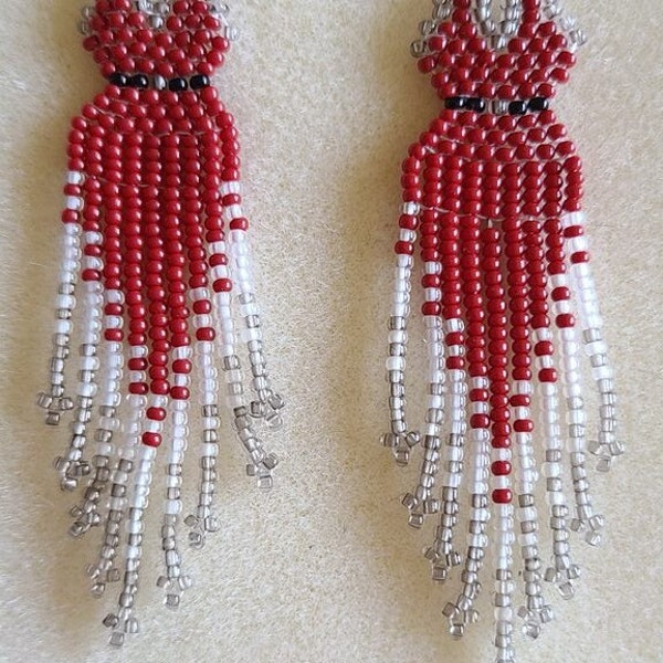 MMIWG | MMIWGT2S | Red Dress Earrings | 25% Donation to NWAC | Beaded Red Dress