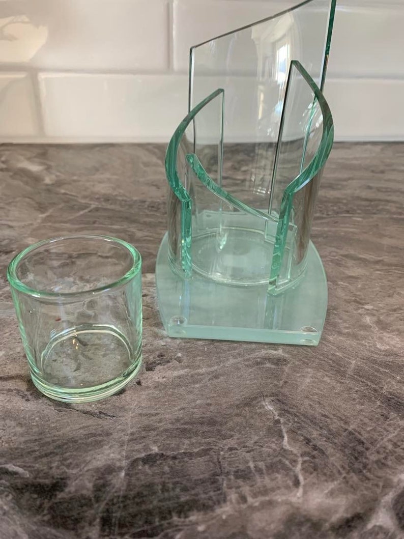 Partylite Vintage Glass Tealight/votive Candle Holders green Etsy