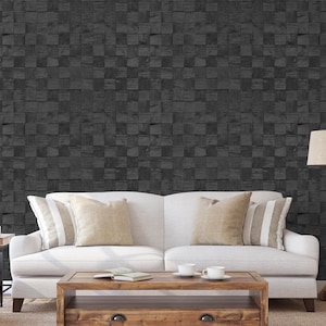 3D End Grain Ebony White Oak Wood Wall Panels - Easy DIY - Shiplap Planks 9.99/sq ft