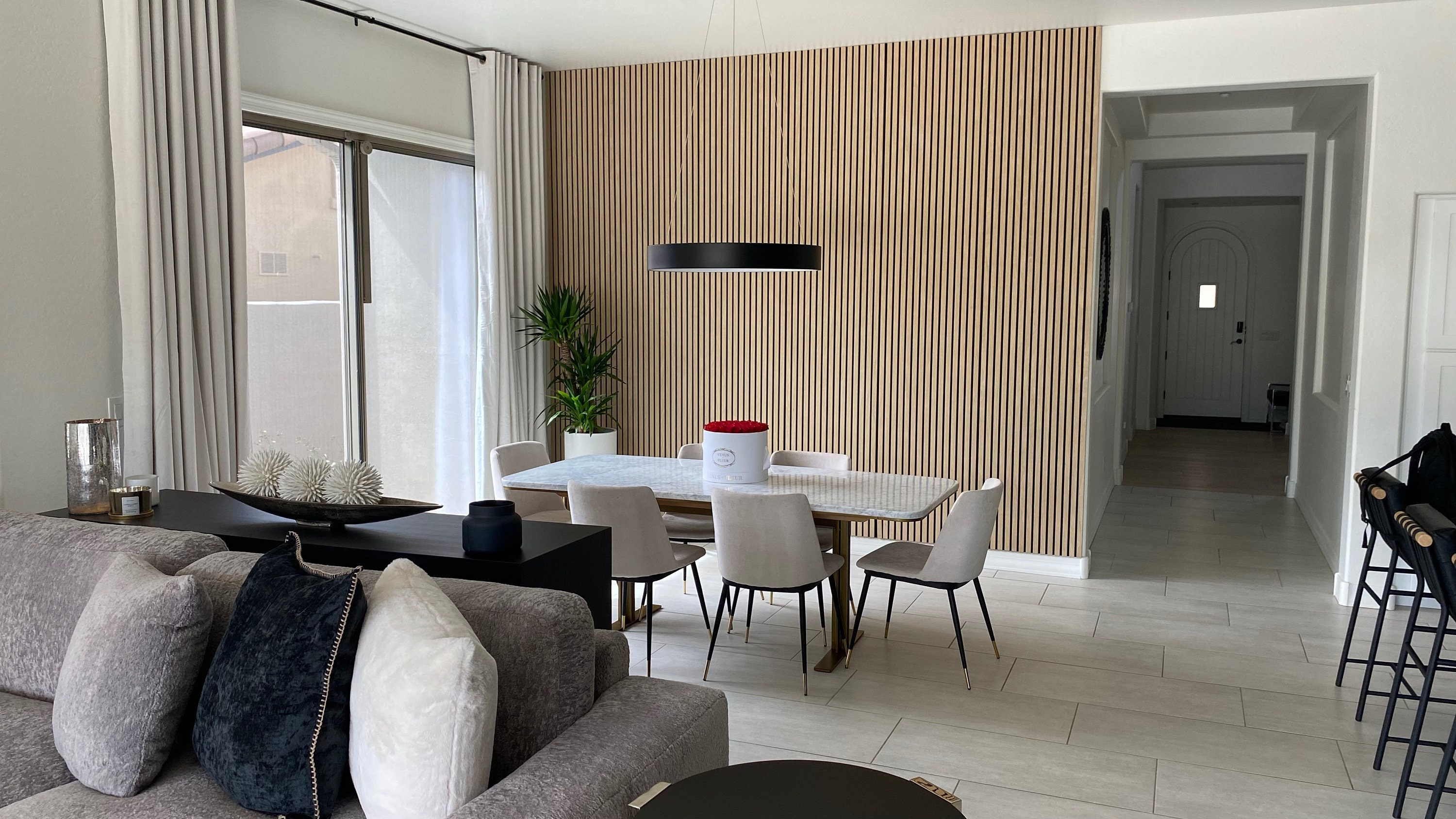 Acoustic Slat Wood Panel Canvas Color DIY Friendly Etsy