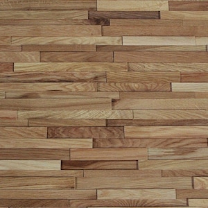 3D Stacked Oxford White Oak, Easy DIY Wood Wall Panels, Shiplap Planks 8.99/sq ft