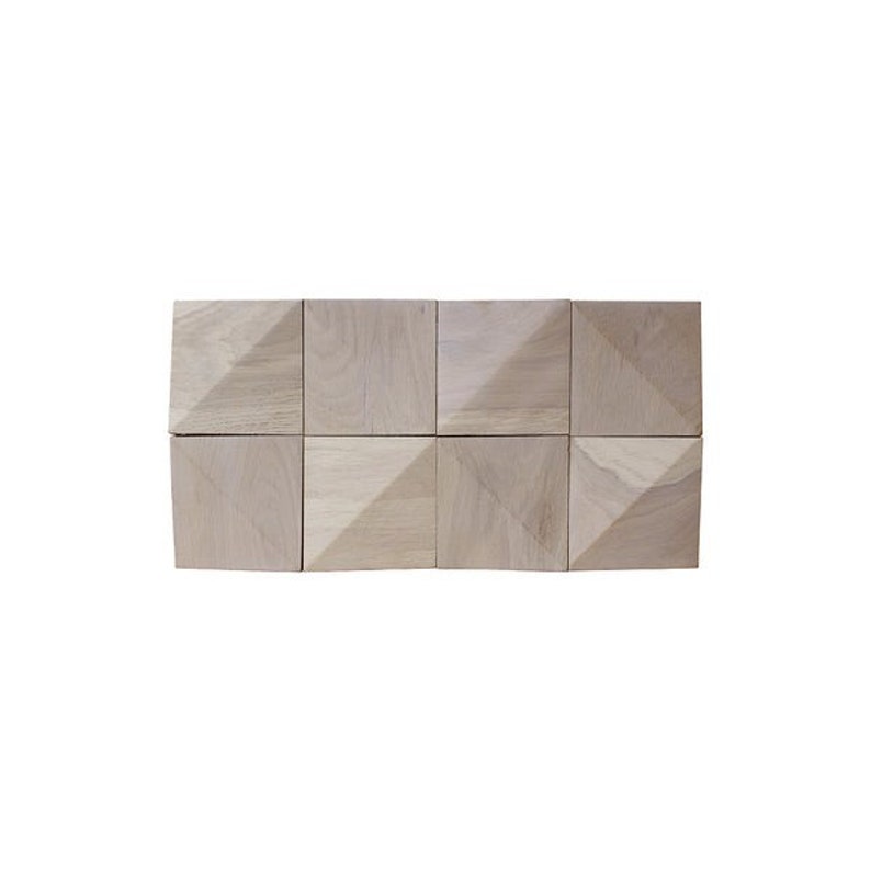 3D Diamond White Oak Wood Wall Panel - DIY Wall Planks - Polar Color 16 ...