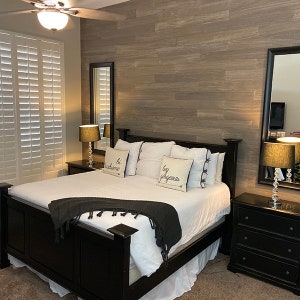 DIY Wood Wall Planks - Easy Installation Accent Wall Panels - Bering Color 4.99/sq ft