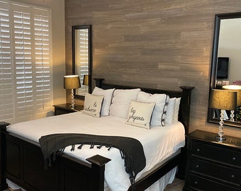 DIY Wood Wall Planks - Easy Installation Accent Wall Panels - Bering Color 4.99/sq ft
