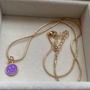 Handgemachte Smiley Gold Halskette