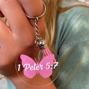 Personalized Bible Verse Acrylic Keychain