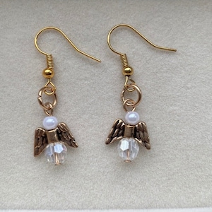 Handmade Gold Angel Earrings