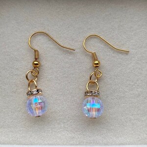 Handmade Gold Christmas Ornament Earrings