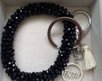 Handmade Black Keychain Key Holder