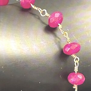 Natural Raspberry Ruby Bracelet