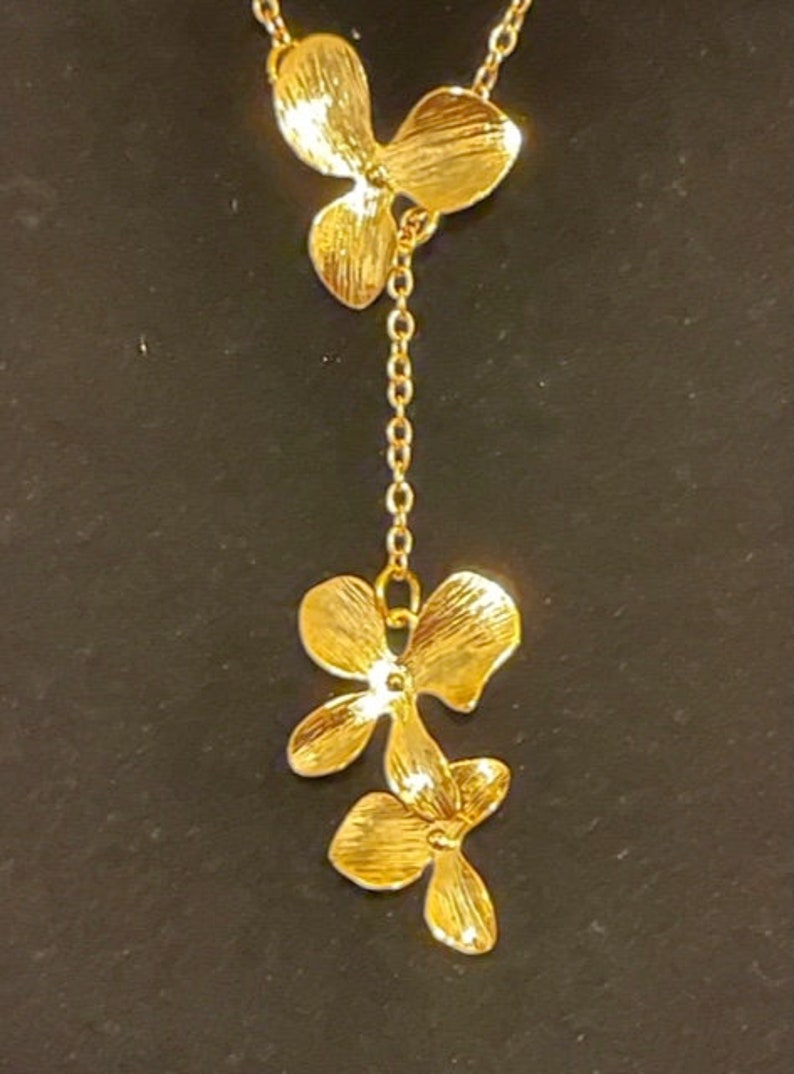 Orchid Lariat Gold Filled image 2