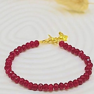 Natural AAA Ruby Thin Bracelet