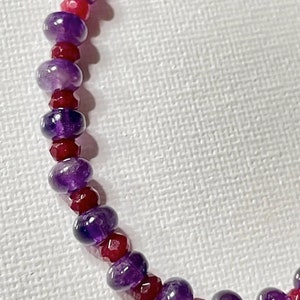 Amethyst and Ruby Bracelet