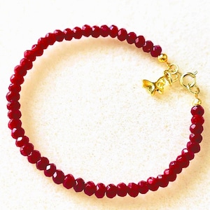 Natural AAA Ruby Thin Bracelet