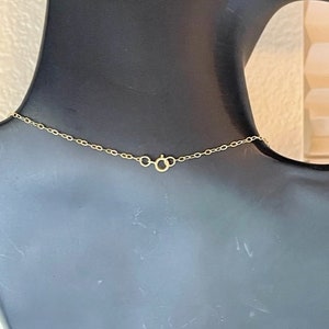 Puede incluir: Un collar de cadena de oro con cierre de langosta.