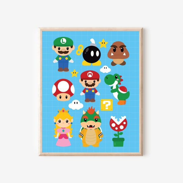 Classic Video Game Poster Etsy