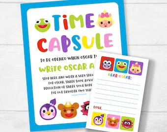 Muppets First Birthday Party. Muppet Babies Time Capsule Sign & Time Capsule Cards. Printable Party Decor