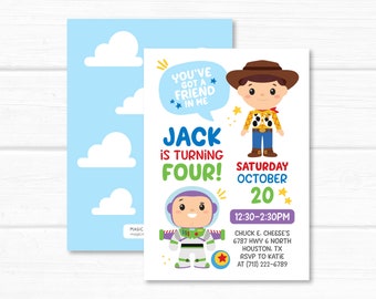 Toy Story Birthday Invitation “You’ve got a friend in Me” Woody & Buzz Birthday Party. Toy Story Printable Digital Invitation or Printed