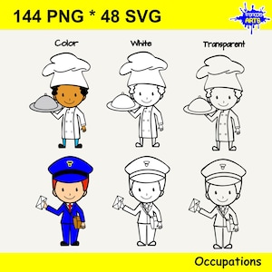 Jobs clipart in Color with Transparent backgrounds PNG, Occupations clipart PNG and svg images, Professions clipart svg and png