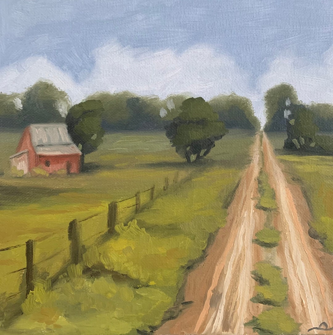 Red Barn Road study Etsy