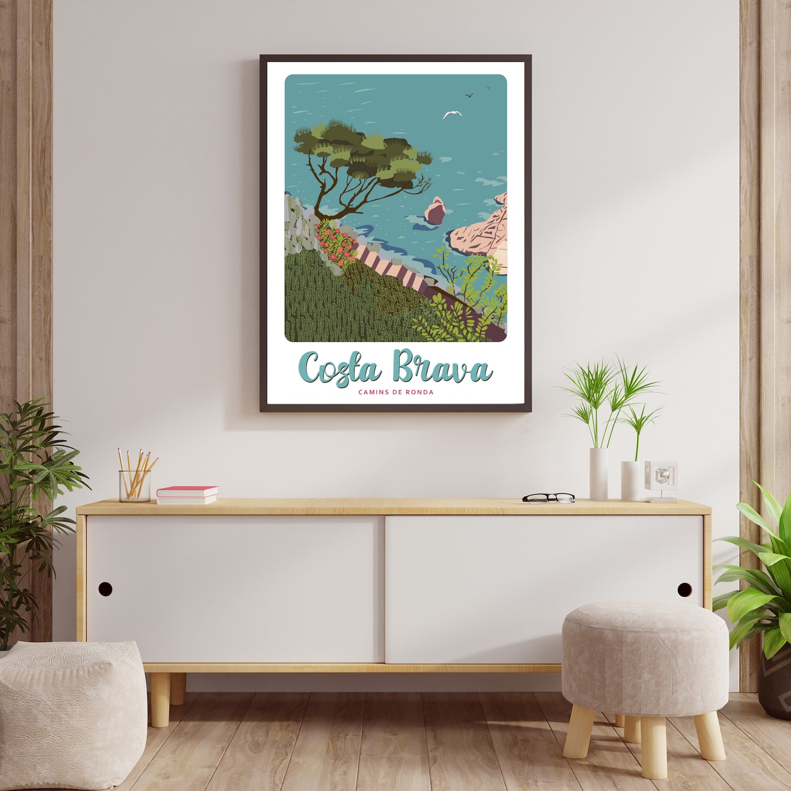 COSTA BRAVA ESPAGNE Rsse-POSTER HQ 50x70cm d'une AFFICHE VINTAGE
